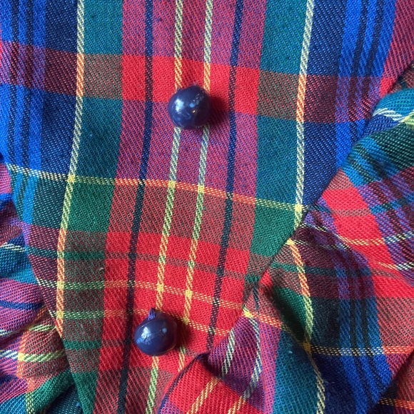 Vintage Plaid Neiman Marcus Christmas Prairie Dress - Picture 6 of 10